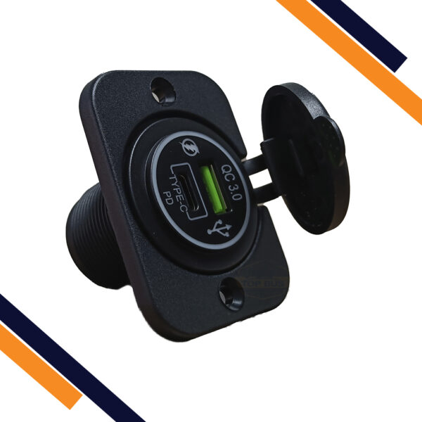 Cargador USB Redondo Tipo C 3.1A